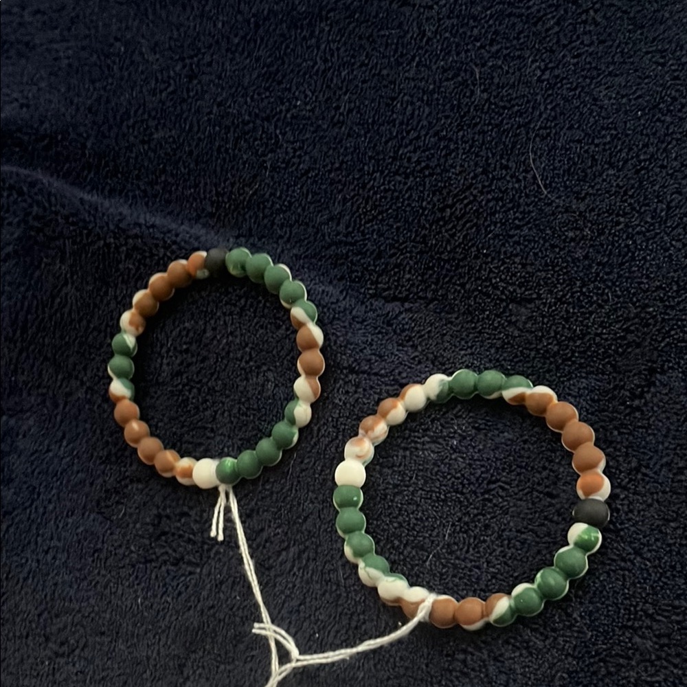 Green and Brown Beaded Bracelets